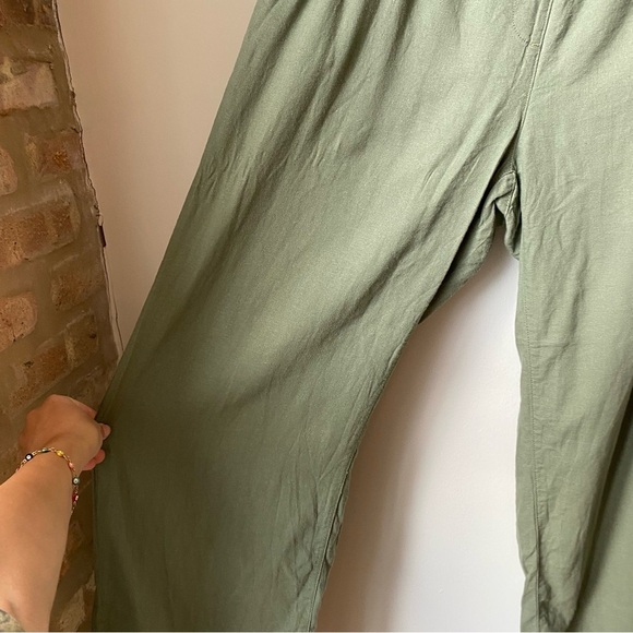 Briggs New York Sage Green Linen Pants size Large - Picture 3 of 9